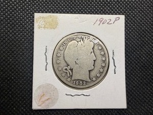 1902 P Barber Silver Half Dollar