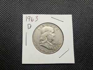 1963 D Franklin Silver Half Dollar