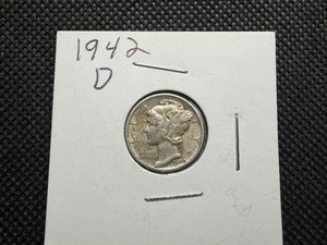 1942 D Silver Mercury Dime