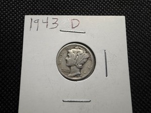 1943 D Silver Mercury Dime