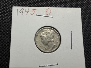 1945 D Silver Mercury Dime
