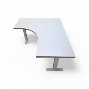 Knoll L Shaped Power Sit Stand Adjustable Height Desk Left Hand Return Retails for $2999 measures 48 x 58 and adjusts between 25 to 41 tall