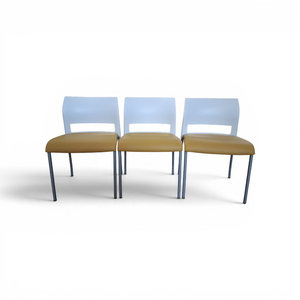 Set of Three Steelcase Stacking Chairs