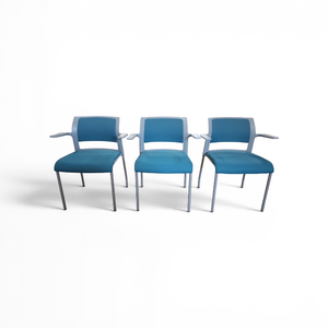 Set of Three Steelcase Stacking Chairs
