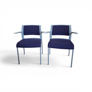 Set of Two Steelcase Stacking Chairs