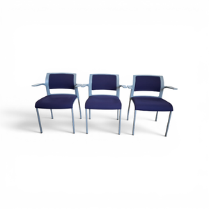 Set of Three Steelcase Stacking Chairs
