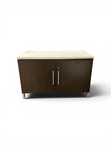 Soft top Walnut storage cabinet