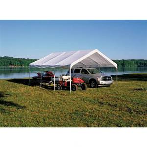ShelterLogic Super Max Polyethylene Peak Canopy 11 ft. H X 18 ft. W X 20 ft. L (damaged box )