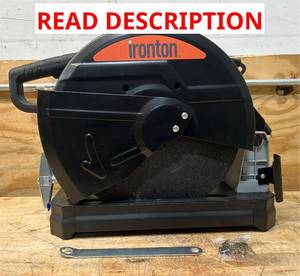 Ironton 14in. Chop Saw, 15 Amps, 5 HP #4975091 Msrp $159.99 (for parts only)
