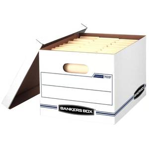 Bankers Box StorFile 450 lb White Storage Box 10 in. H X 12 in. W X 15 in. D Stackable