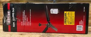 Ironton 56in. Industrial Ceiling Fan, 5123 CFM, 5 Speeds, Black #100566 Msrp $109.99 see description