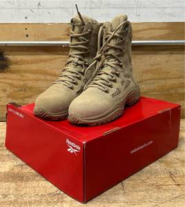 Reebok Rapid Response RB 8  Stealth Tactical Boot w Side Zipper 9M