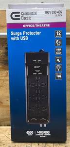 Commercial Electric Surge Protector with USB