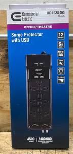Commercial Electric Surge Protector with USB