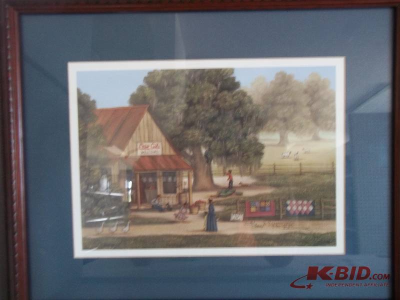 Two Prints with Wooden Frames