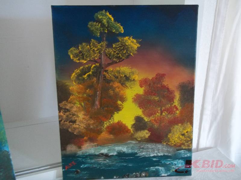 Two Canvas Paintings without Frames