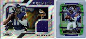 Kellen Mond Vikings RC Jersey and Die Cut RC