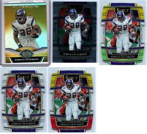 Adrian Peterson Vikings Insert, Parallels and More - Five Card Lot