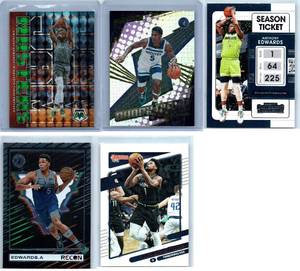 Anthony Edwards Inserts and More - Five Card Lot