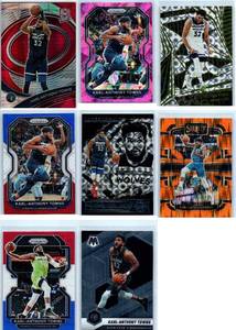 Karl-Anthony Towns Timberwolves Parallels and More - Eight Card Lot