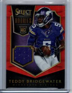 Teddy Bridgewater Vikings RC Jersey Card