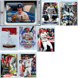 Aaron Judge and Mike Trout Various - Eight Card Lot