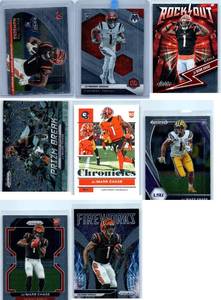 JaMarr Chase Rookies, Inserts and More - Eight Card Lot
