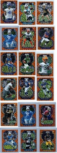2021 Panini Prizm Orange Disco Paralells - Eighteen Card Color Lot