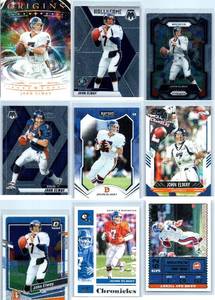 John Elway Various - Nine Card Lot