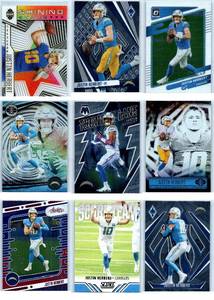 Justin Herbert Inserts and More - Nine Card Lot