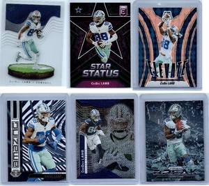 CeeDee Lamb Inserts and More - Six Card Lot