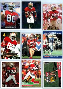 Jerry Rice Various - Nine Card Lot