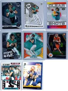 Trevor Lawrence Rookies, Inserts and Base - Eight Card Lot