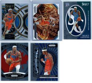 Shai Gilgeous-Alexander Inserts and More - Five Card Lot