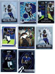 Rashod Bateman Gophers  Ravens Rookies and Inserts - Eight Card Lot