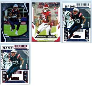 Rhamondre Stevenson Patriots Rookies and More - Four Card Lot