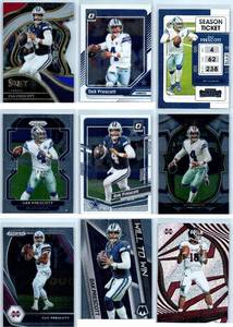 Dak Prescott Inserts, College and More - Nine Card Lot