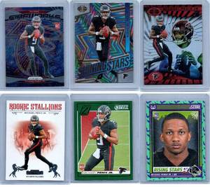Michael Penix Jr. Rookies, Inserts and More - Six Card Lot