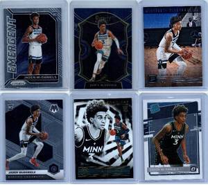 Jaden McDaniels Rookies - Six Card Lot