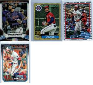 Byron Buxton Parallels and More - Four Card Lot