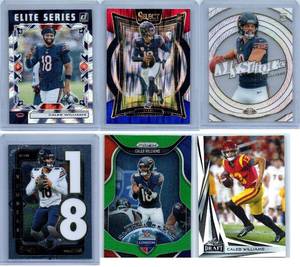 Caleb Williams Rookies and Inserts - Six Card Lot