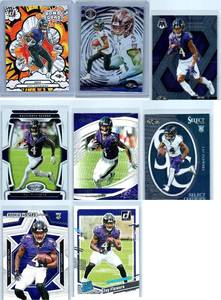 Zay Flowers Rookies and Inserts - Eight Card Lot