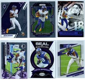 Justin Jefferson Inserts and More - Six Card Lot