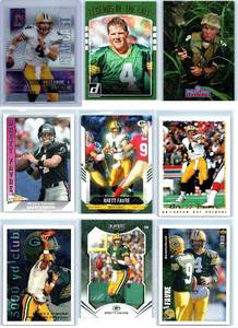 Brett Favre Various - Nine Card Lot