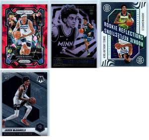 Jaden McDaniels Rookies - Four Card Lot