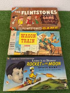 Vintage Games - Leave it to Beaver, Wagon Train & The Flintstones