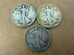 Walking Liberty Half Dollars - 1936, 1943 & 1945