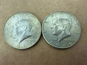 1966 & 1967 Kennedy Half Dollars