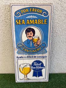 Pabst Blue Ribbon Wood Sign