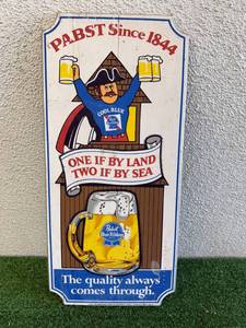 Pabst Blue Ribbon Wood Sign